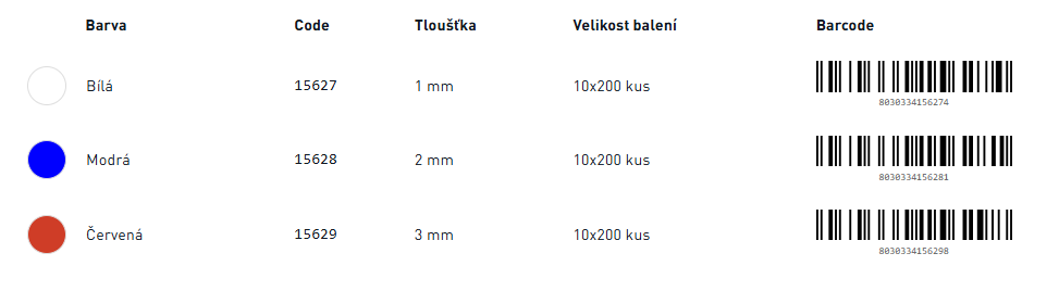 Levelling Base Bílá, 10x200 kus, 10x200 kus