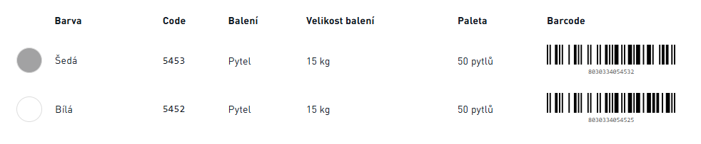 Tile 2020 Šedá, Pytel, 15 kg