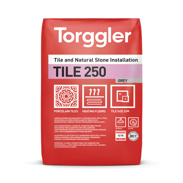 Tile 250 Šedá, Pytel, 25 kg