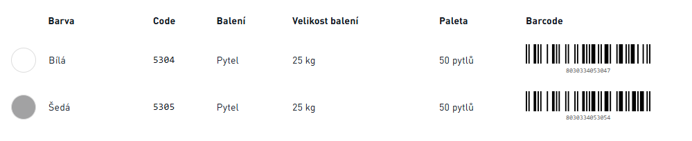 Tile 250 Šedá, Pytel, 25 kg